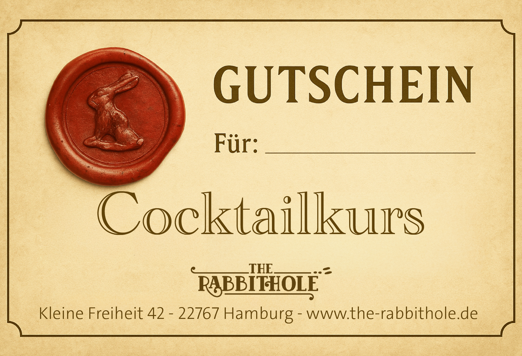 Cocktailkurs Gutschein